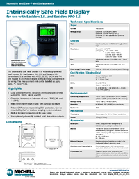 Thumbnail of document Data Sheet - EPD Intrinsically Safe Field Display
